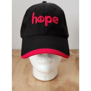 Fersten Worldwide Adjustable Red Black Hope Embroidered Basic Cap (H1)